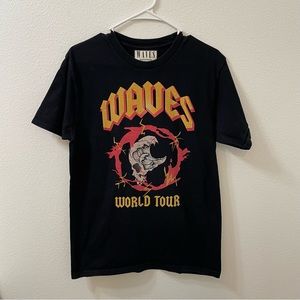 Waves world tour concert shirt black medium